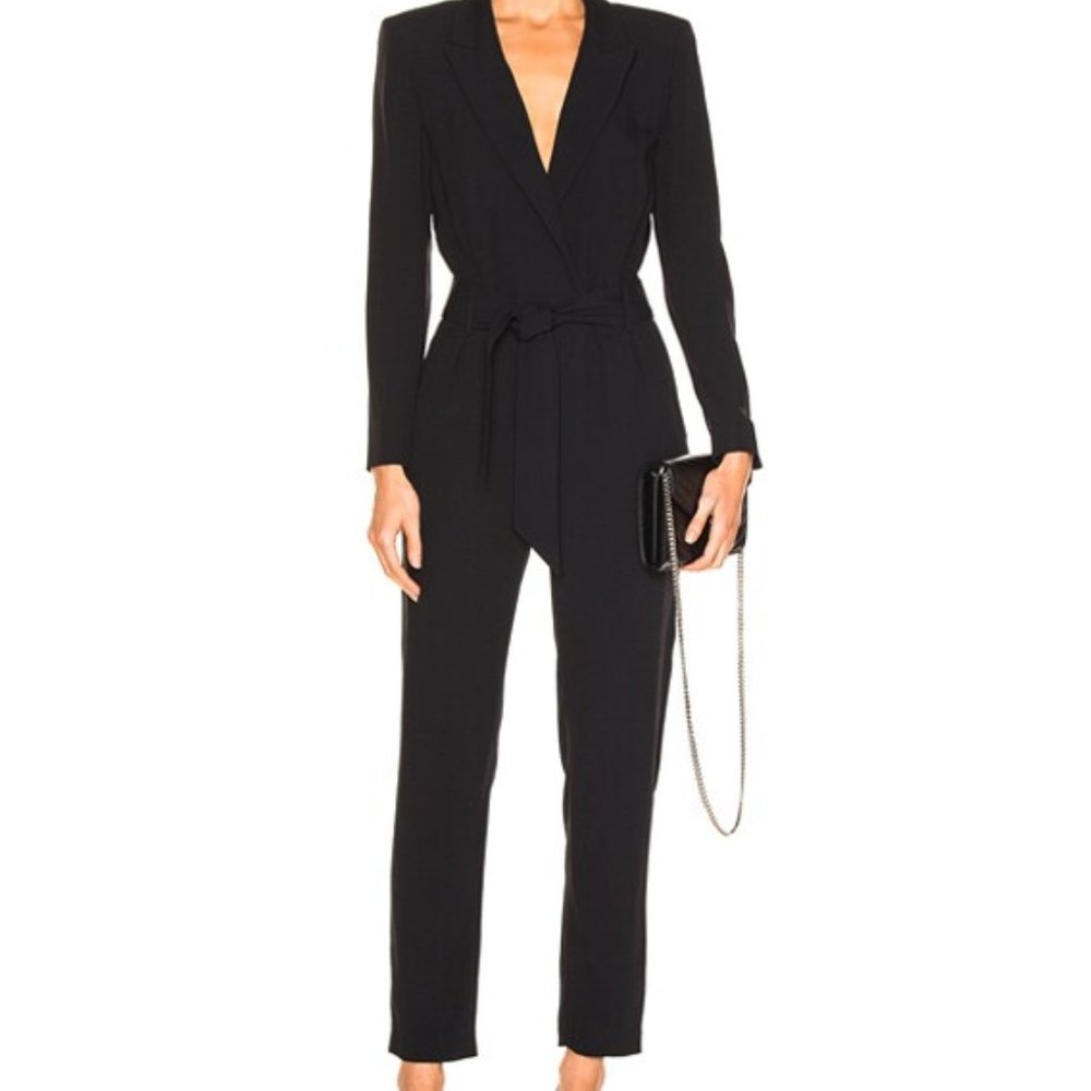 IRO LONG SLEEVE BLACK JUMPSUIT SIZE 42 (US 10)